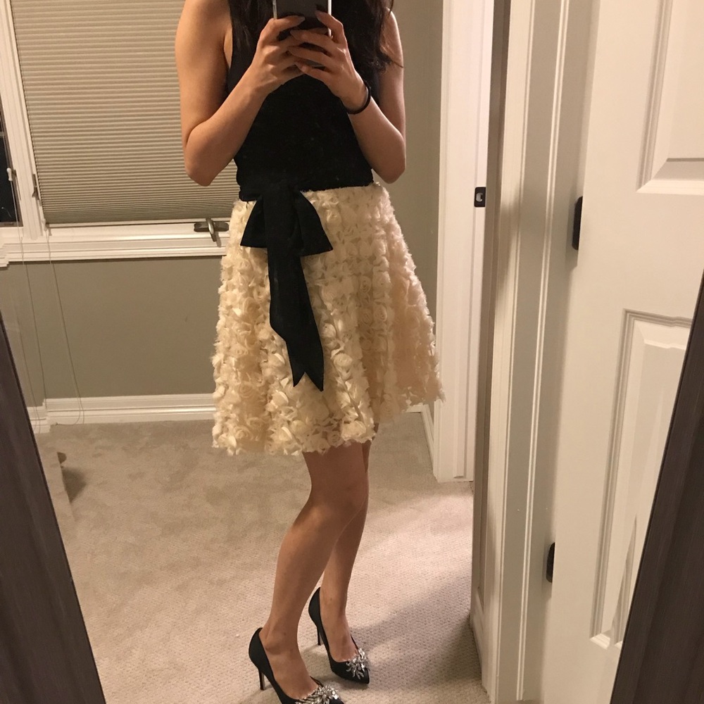 BRAND NEW- black and cream roses dress by asos